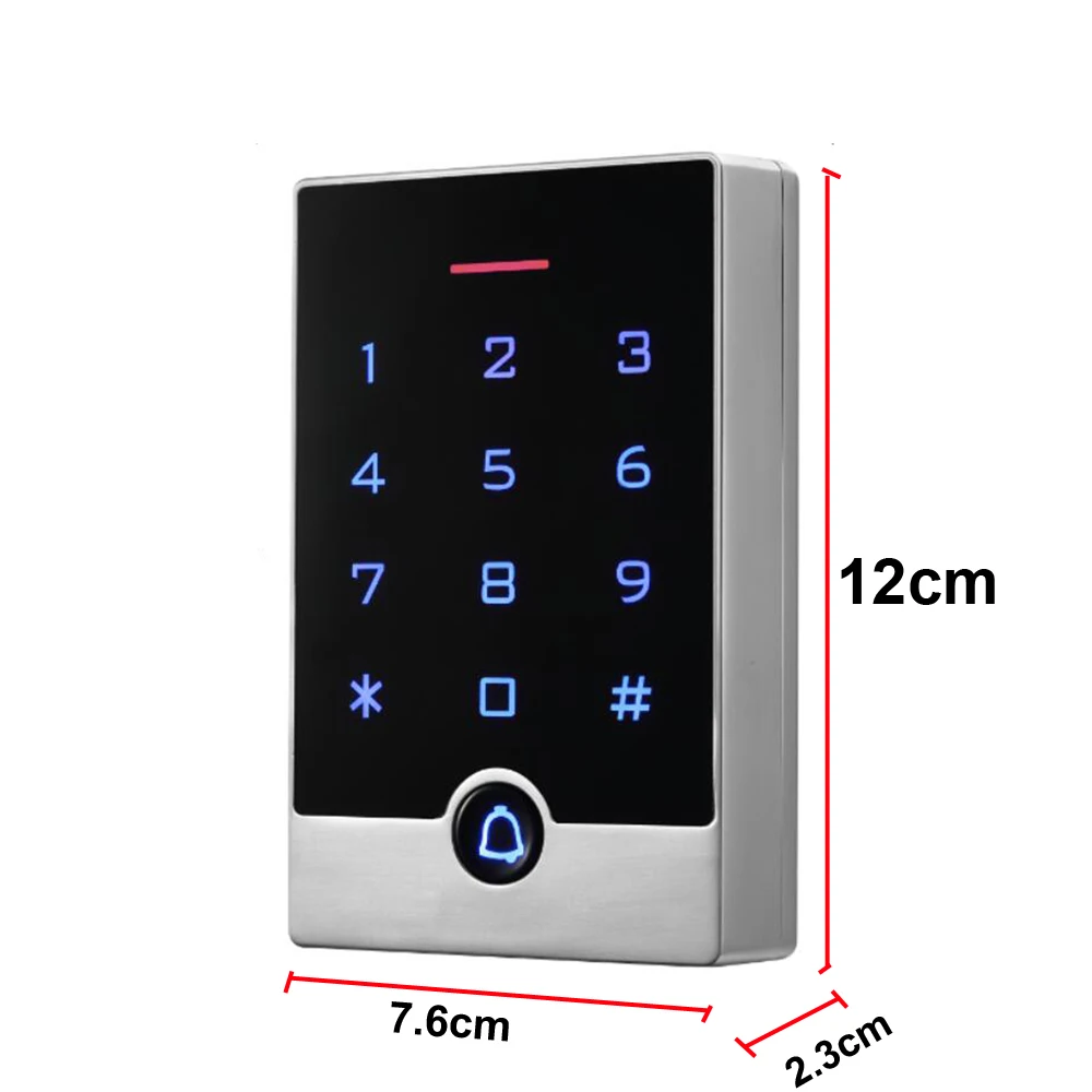 125Khz Rfid Standalone Access Control Reader Keypad IP65 Waterdichte Backlight Touch Toetsenbord 2000 Gebruikers