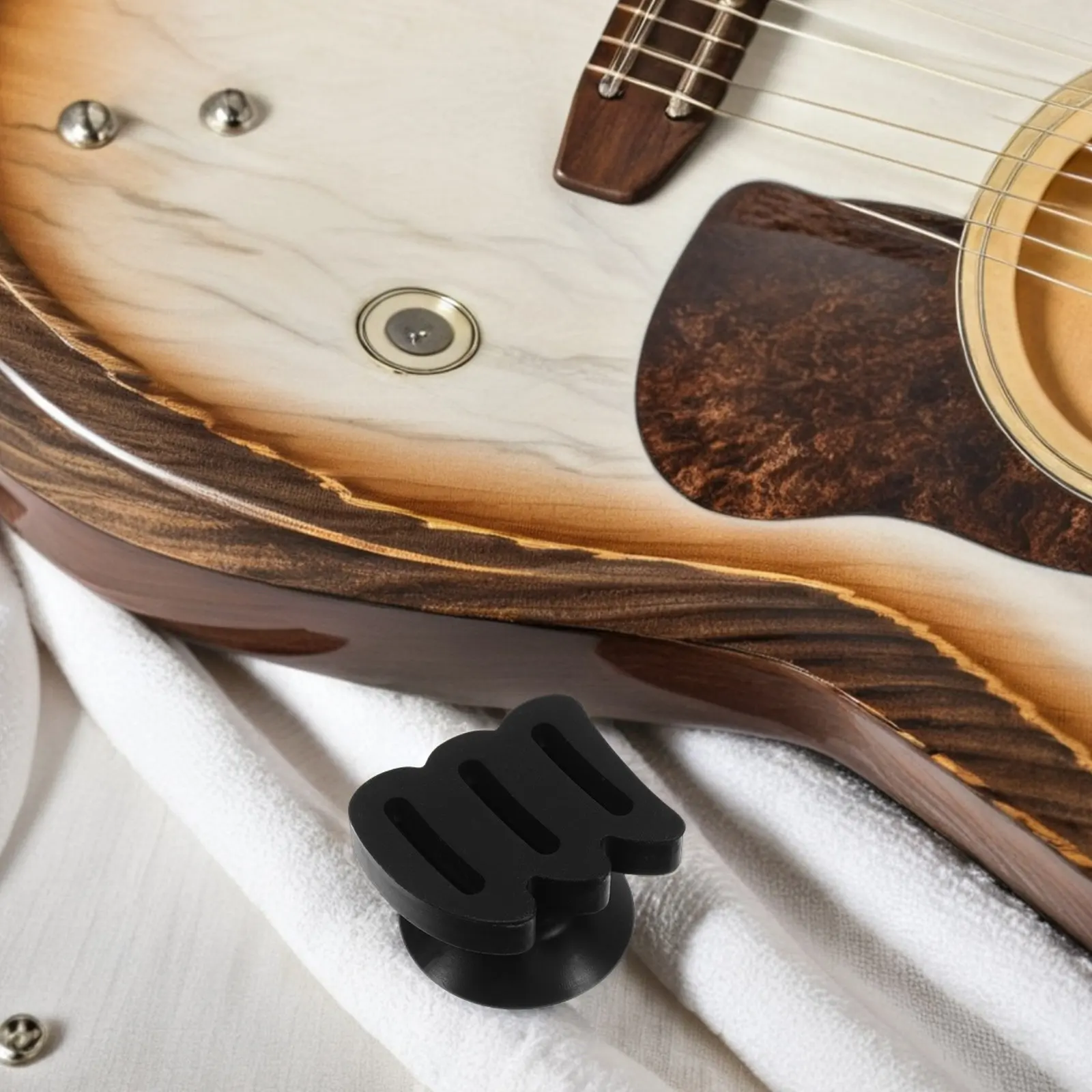 Professional Sucker Type Guitar Pick Clip Holder Silicone Suction Grip for All Guitars Fast Pickup Non Slip Portable Light Black