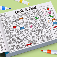 Children's Search for Items Game, Enhance Visual Perception, Fun Coloring Book, Focus and Attention, Handwriting Exercise Book