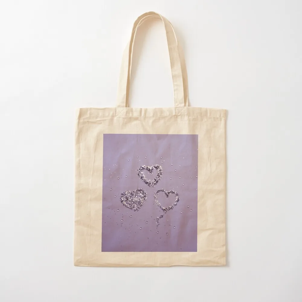 

Ultra Violet LOVE Glam Hearts #1 (Photo of Glitter Only - Not Reflective) Tote Bag bags for women canvas tote bags