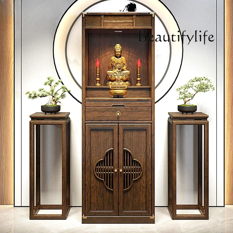 

Living Room Buddha Table Incense Table Stand Cabinet New Chinese Style Buddha Shrine Home Table Solid Wood Buddha Cabinet