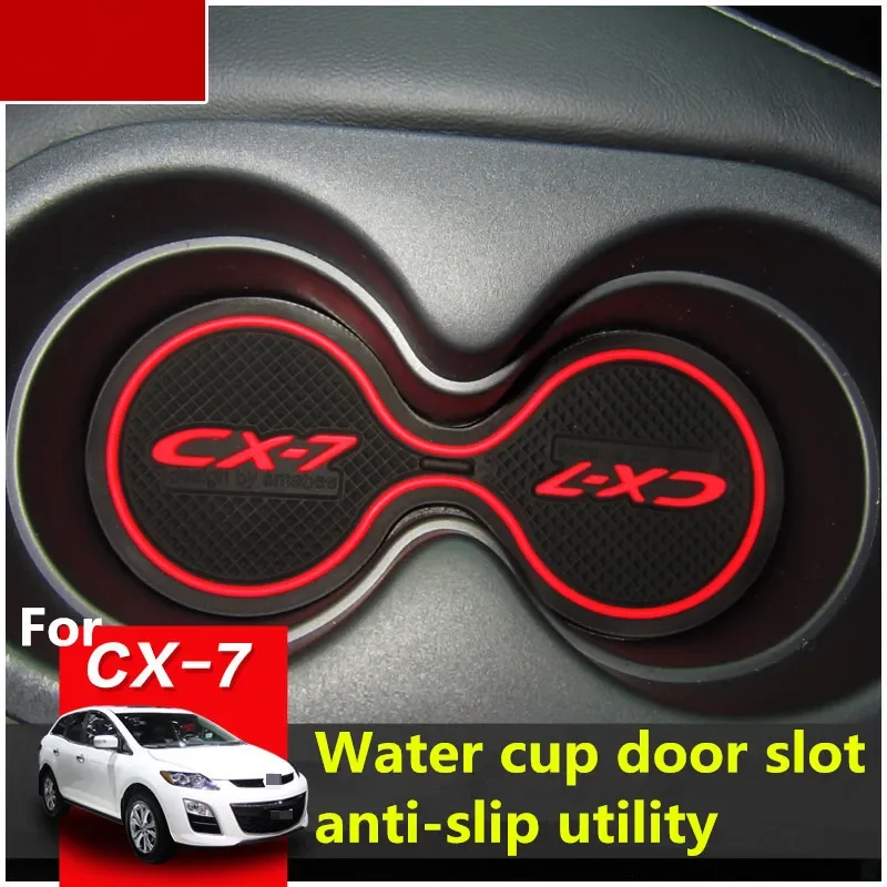 16pcs/set For Mazda CX-7 CX7 CX 7 Door Slot Pad Mat 3D Rubber Mat Interior Cup Cushion Groove Mat Lnterior Anti Slip Car Styling