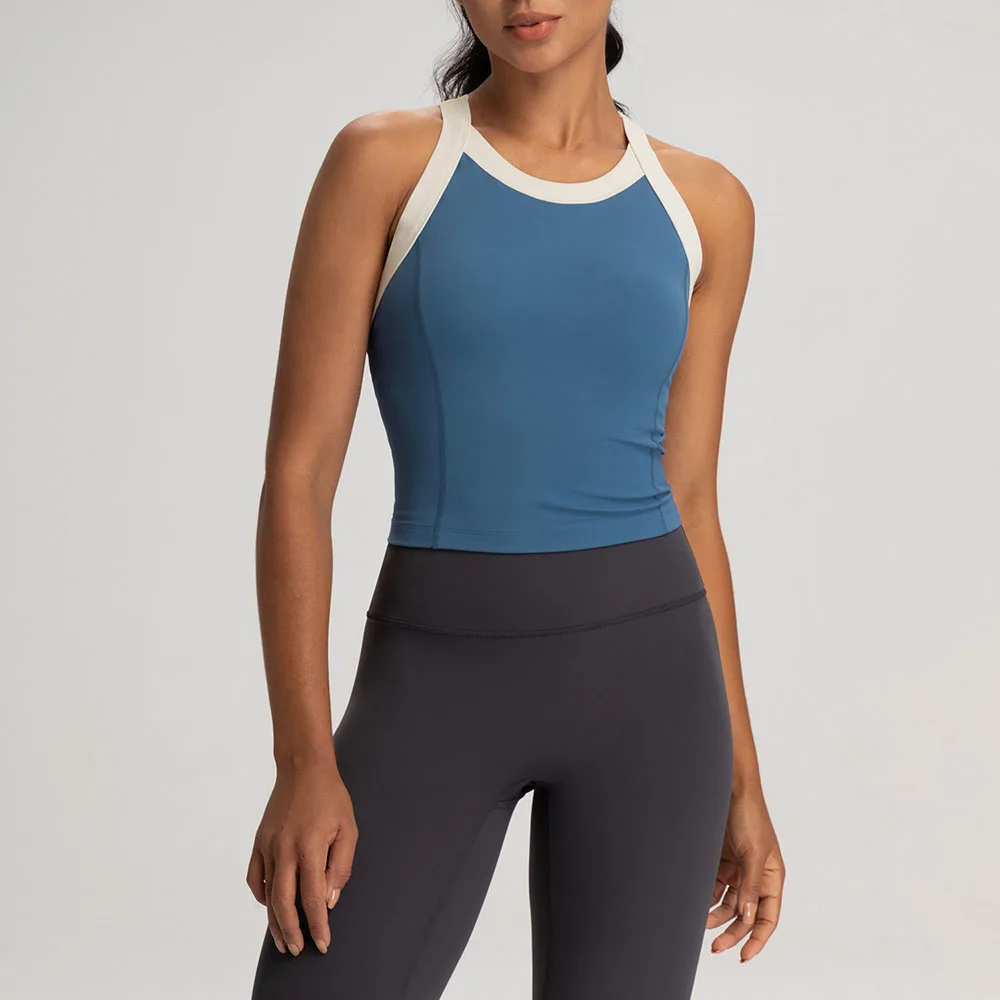 

‌ Женский бесшовный спортивный бюстгальтер, Новое поступление 2025, ударопрочный топ для йоги с перекрещенной спиной и встроенной подкладкой для тренировок в тренажерном зале