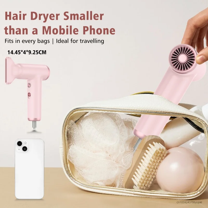 Popular Mini Hair Dryer Portable Travel Constant Temperature Hair Care Negative Ion Cold And Hot Air Gear High-Speed Blower 2025 - view 3