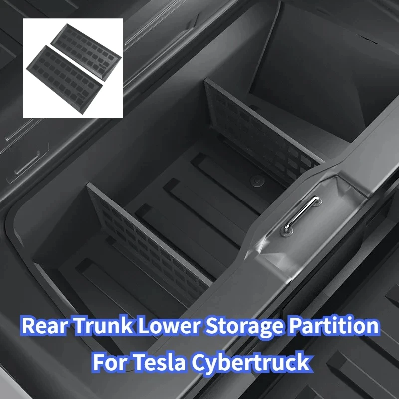 

For Tesla Cybertruck 2024 2025 Lower Layer Trunk Combination Partition Truck Bed Container Organizer Board Interior Accessories