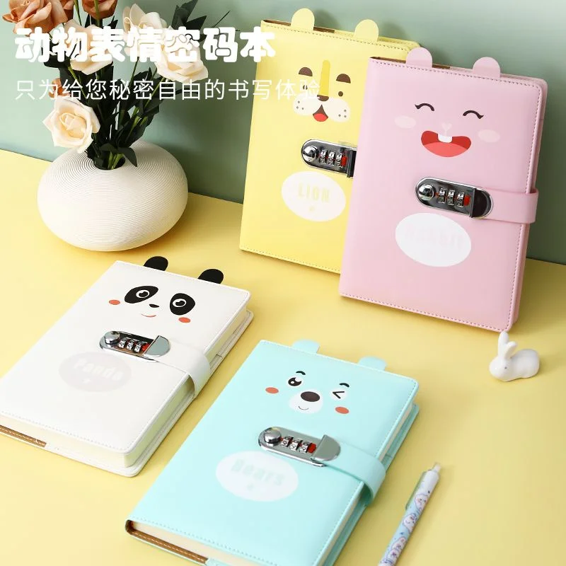 [ ] A5 cute password book small fresh with lock notepad artistic exquisite diary simple student notebook