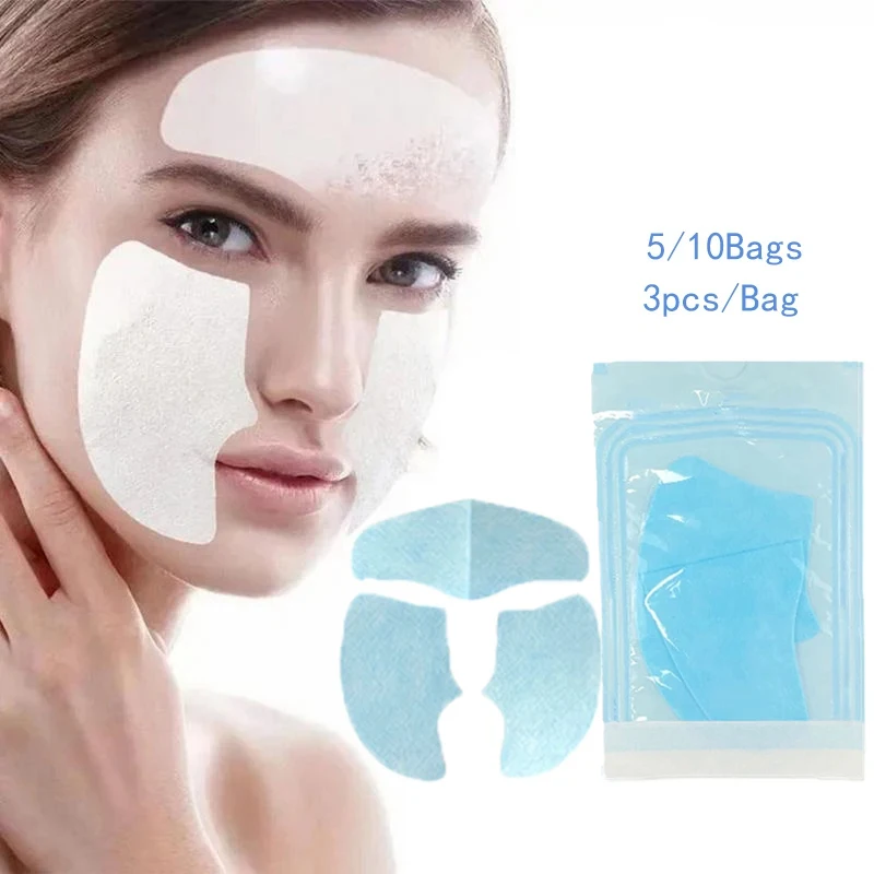 Mascarilla facial de colágeno Soluble, película hidrolizada, mascarilla hidratante antienvejecimiento que se desvanece, líneas finas, parches de elevación firme, cuidado de la piel, 5/10 juegos