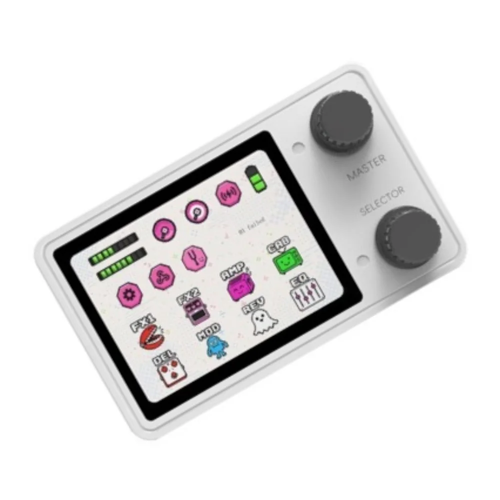 Mini Effects Processor for Guitar For Pedal with 64 Presets 30 Replaceable Amp Models 2.4 inch for color Screen 1300mAh Battery