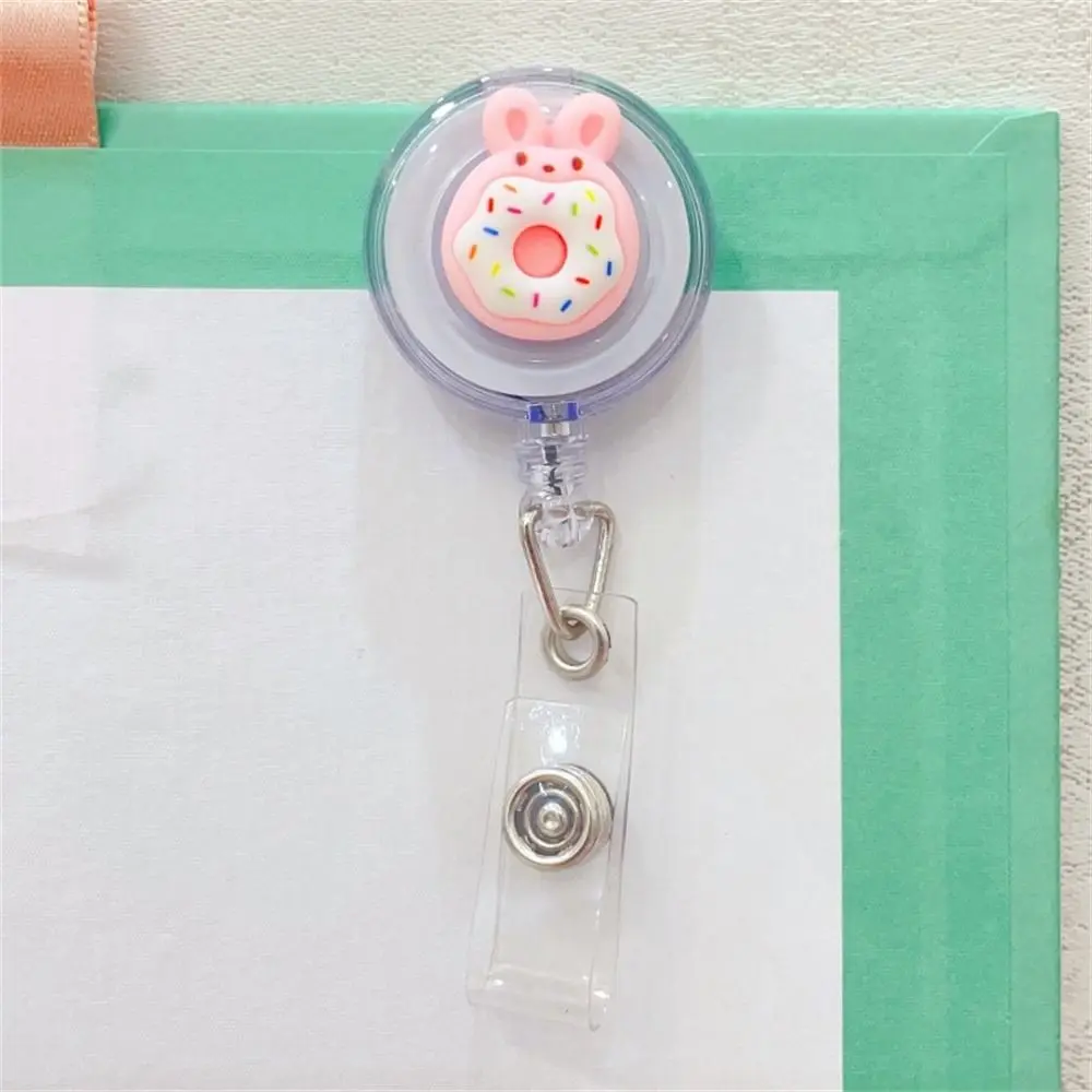 

Office Supplies Cute Name Tag Nurse Doctor Students Cartoon ID Card Clips Retractable Badge Reel Badge Holder Name Card Holder