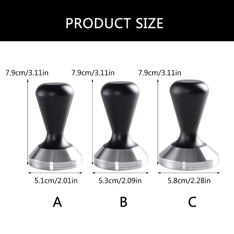 สแตนเลสสตีลกาแฟTamper 51/53/58Mm Espresso Tamper Tamperพร้อมที่จับผงกาแฟEspressoอุปกรณ์เสริมdrop Shipping
