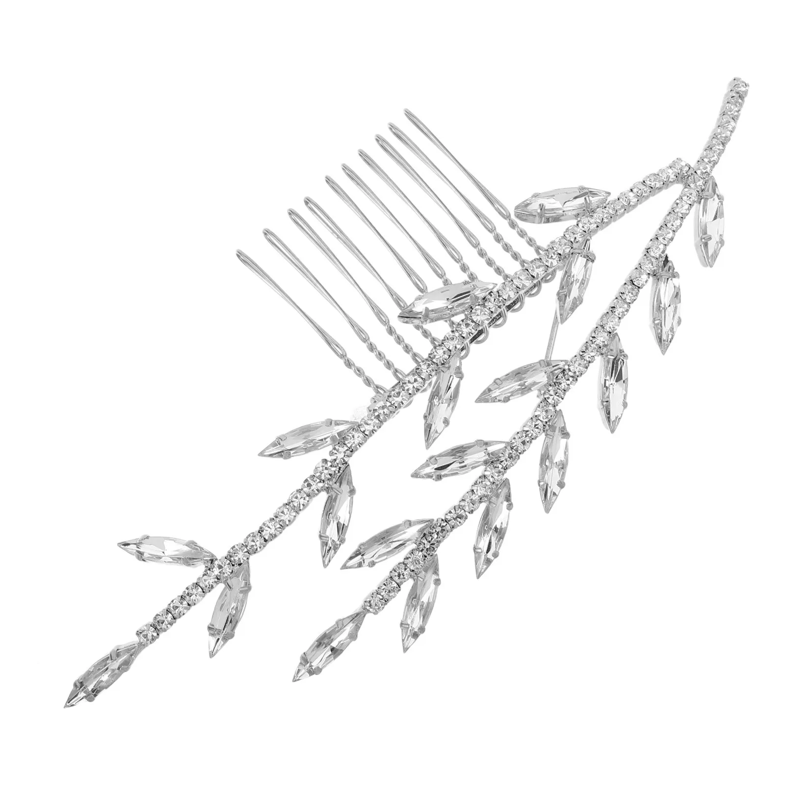 

Bridal Hair Accessories Rhinestone Comb - Romantic Wedding Hair Piece for Bride - Lightweight Crystal Updo Clip for All-Day