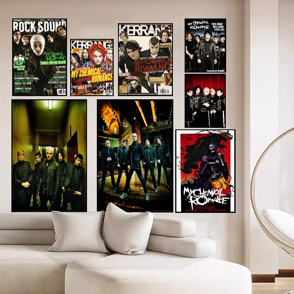 Meine c-chemische r-Romantik Band Vintage Poster klebrigen Vintage Zimmer Home Bar Cafe Dekor Kawaii Raum dekor