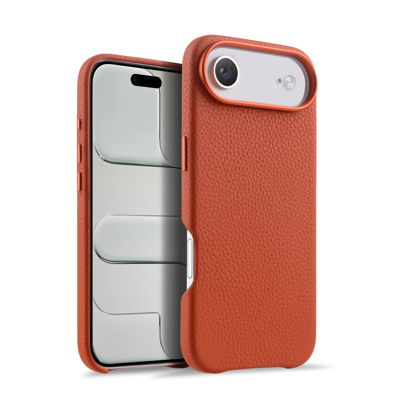 

Melkco Magsafe Genuine Cowhide Leather Case For iPhone 17 Air 17Pro 16 Max with Metal Lens / AI Button Magnetic Back Phone Cover