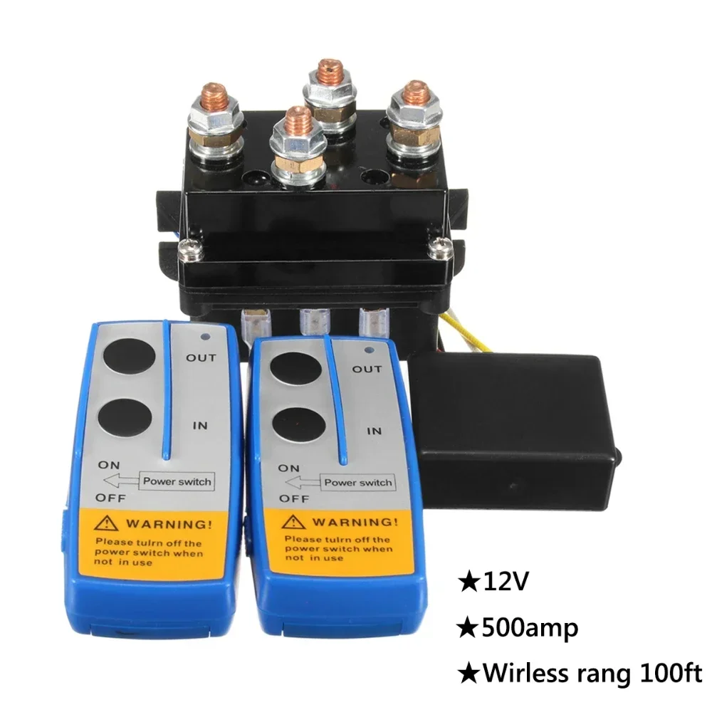 

2.4G 12V 500A Wireless Winches Remote Control Recovery Kit For ATV SUV Trailer 120W 100ft Universal 4x4 Off Roaders Accessories