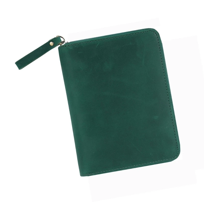 Capa couro para notebook l74b, com espaço para caneta, para caderno campo 3.5x5.5 polegadas, bloco notas couro à