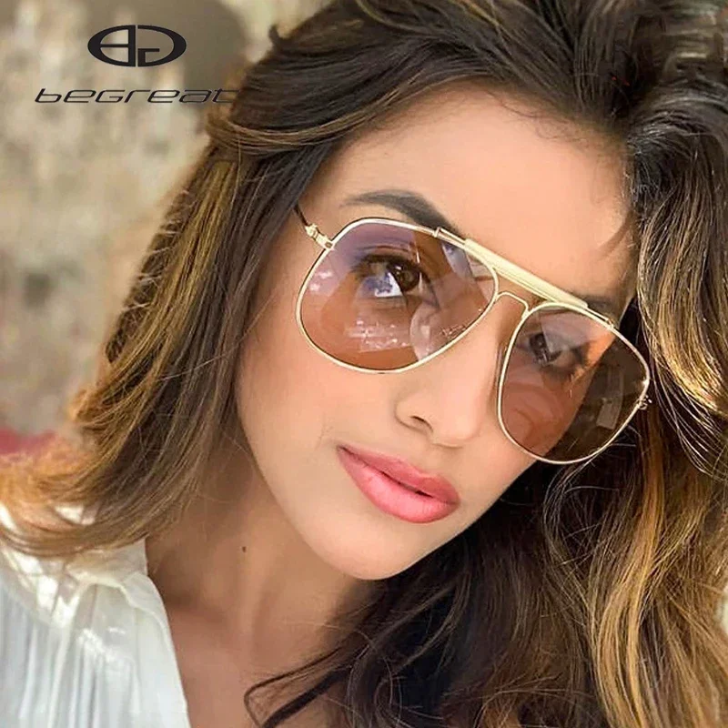 

Begreat Роскошные металлические солнцезащитные очки женские очки в стиле пилота брендовые дизайнерские очки для женщин UV400