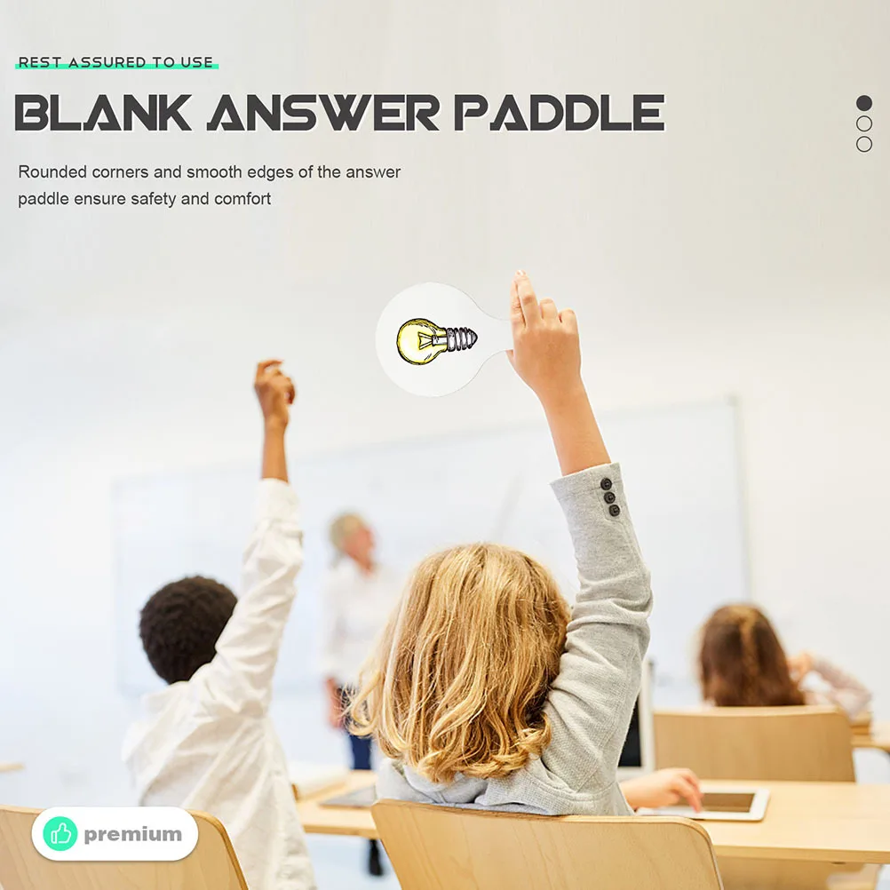 سبورة بيضاء محمولة سميكة فارغة مجداف الإجابة قابلة لإعادة الاستخدام لوحة المسح الجاف لطلاب المدارس المحمولة خفيفة الوزن حافة ناعمة #5