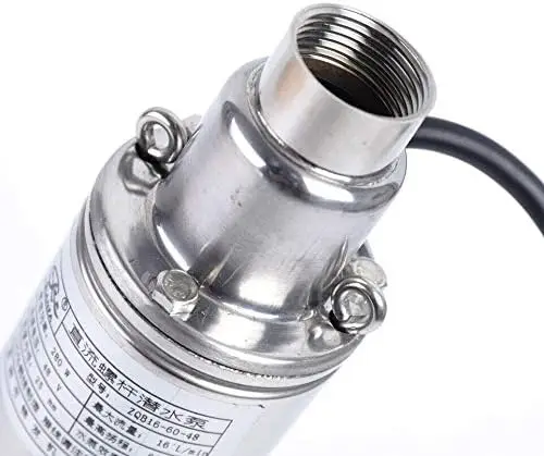 Pompa per pozzi profondi Pompa ad acqua sommergibile a energia solare DC 48V 16L/min 280W Max Lift 60m Pompa silenziosa Pompa per pozzi sommergibile