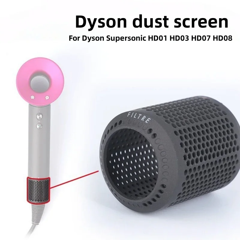 

Dust Filter Cover for Dyson Supersonic HD01 HD03 HD07 HD08 Models, Hair Dryer Filter Outer Filter Repair Parts with Clean Brush