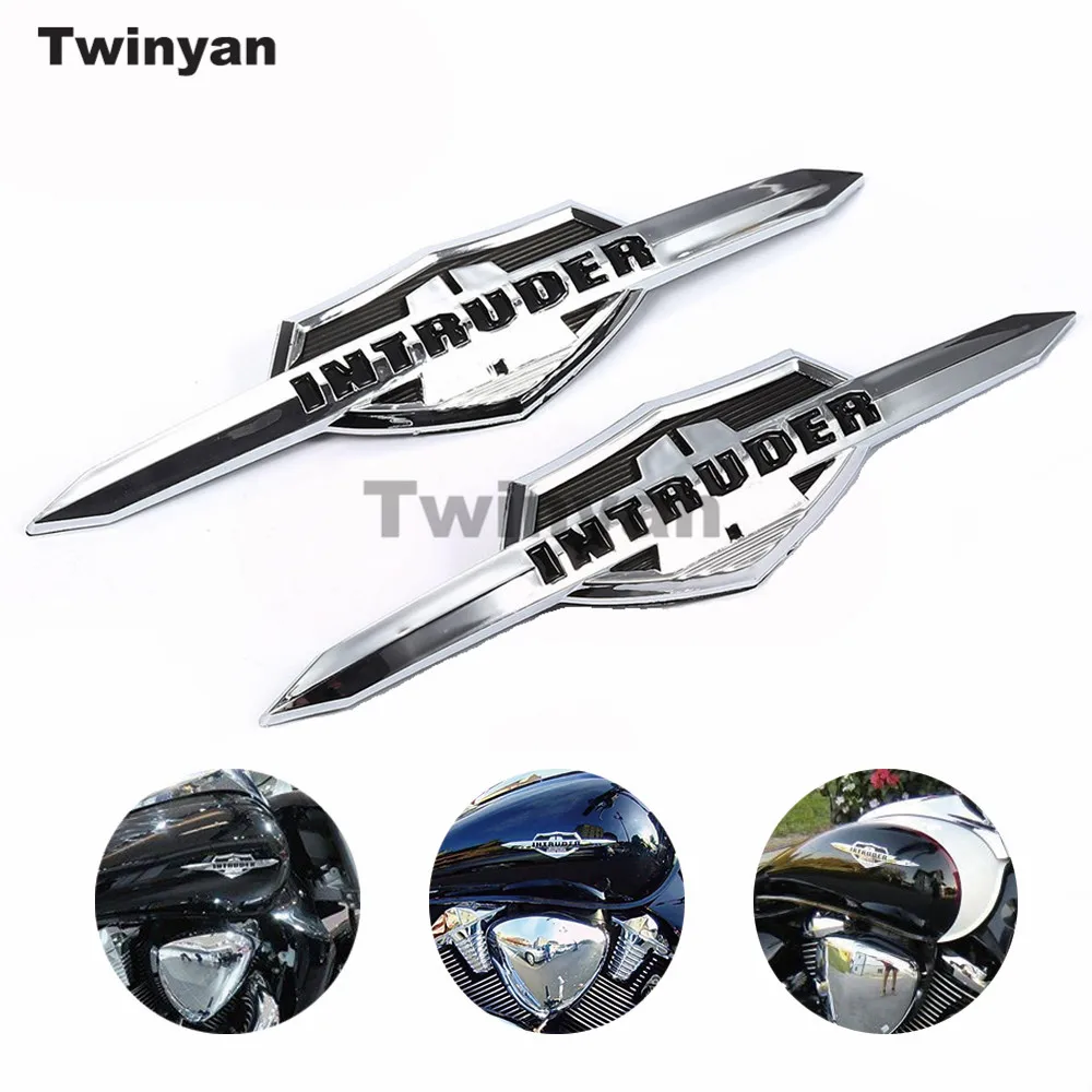 

Motorcycle Chrome 3D Fuel Gas Tank Emblem Badge Decoration Decals Stickers For Suzuki Intruder VL 400 800 1500 LC1500 Volusia