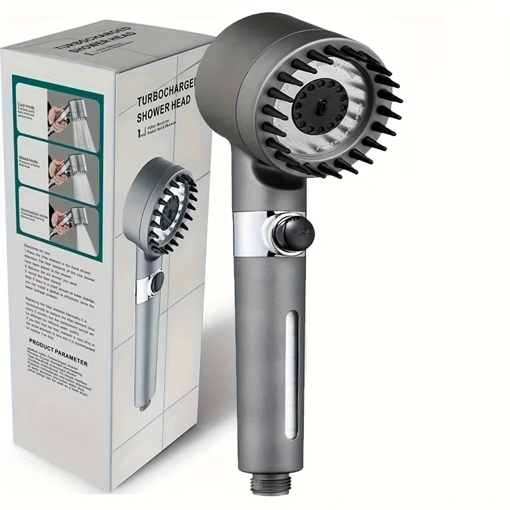 

Filtered handheld View window for Shower Head ，bathroom shower faucet with new ion drop，turbocharger and multiple spray modes