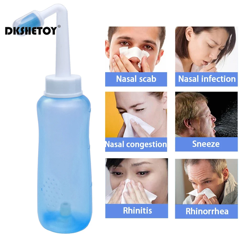 300/500ml Nasal Wash Cleaner Bottles Adults Children Nose Protector Rhinitis Nasal Washer Avoid Allergic Rhinitis Neti Pot