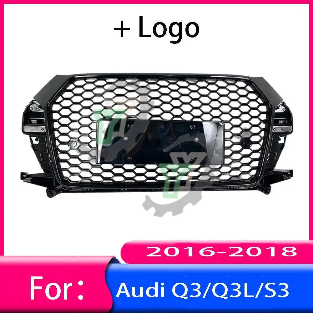 

For Audi Q3/Q3L 2016 2017 2018 Car Front Bumper Grille Centre Panel Styling Upper Grill (Modify For RSQ3 style)