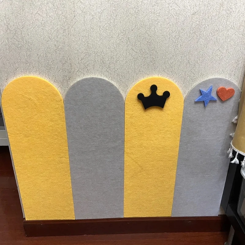 Baby Kids Anti-collision Felt Board Wall Sticker House Covering Artifact Moisture-proof Enclosure Anti Dirty Bedroom Decoration