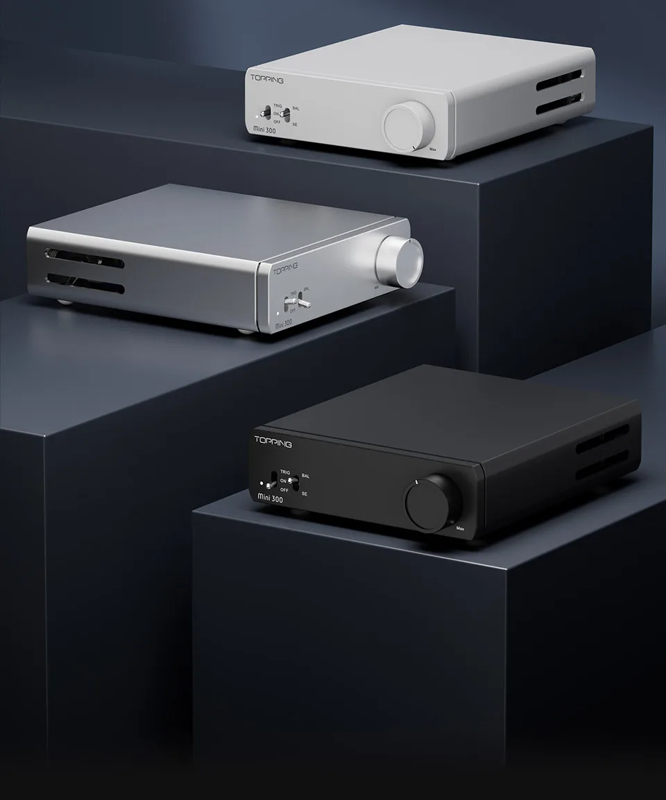 TOPPING Mini 300 HiFi Amplifier 140Wx2 Power Desktop Audio Balanced Class D AMP TRS RCA Home Theater Studio Monitor Speake