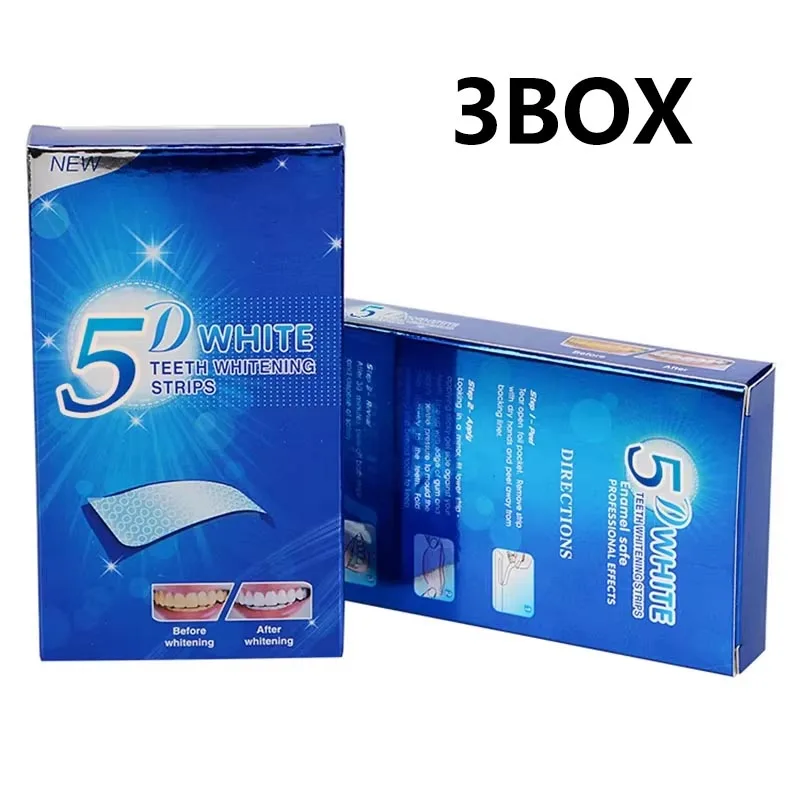 5D Whitening Tanden Stickers 7/14 Pairs Gel Whitening Strips Vlekken Verwijderen Mondhygiëne Zorg Strip Tandheelkundige Bleken Gereedschap Tanden