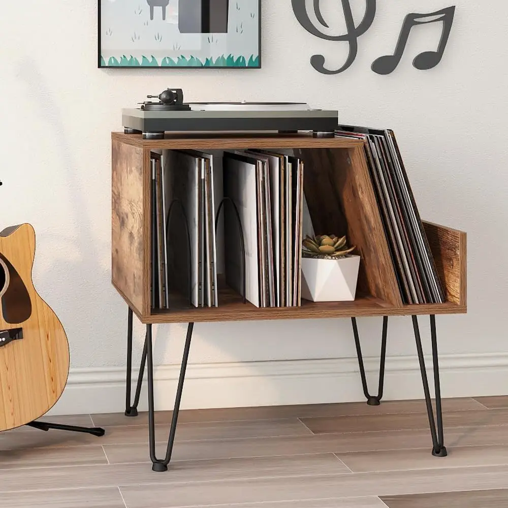 

Vinyl Record Player Stand Turntable Stand s Album Storage Cabinet Wooden Soa End Table Media Audio Video Turntables Stand Nights