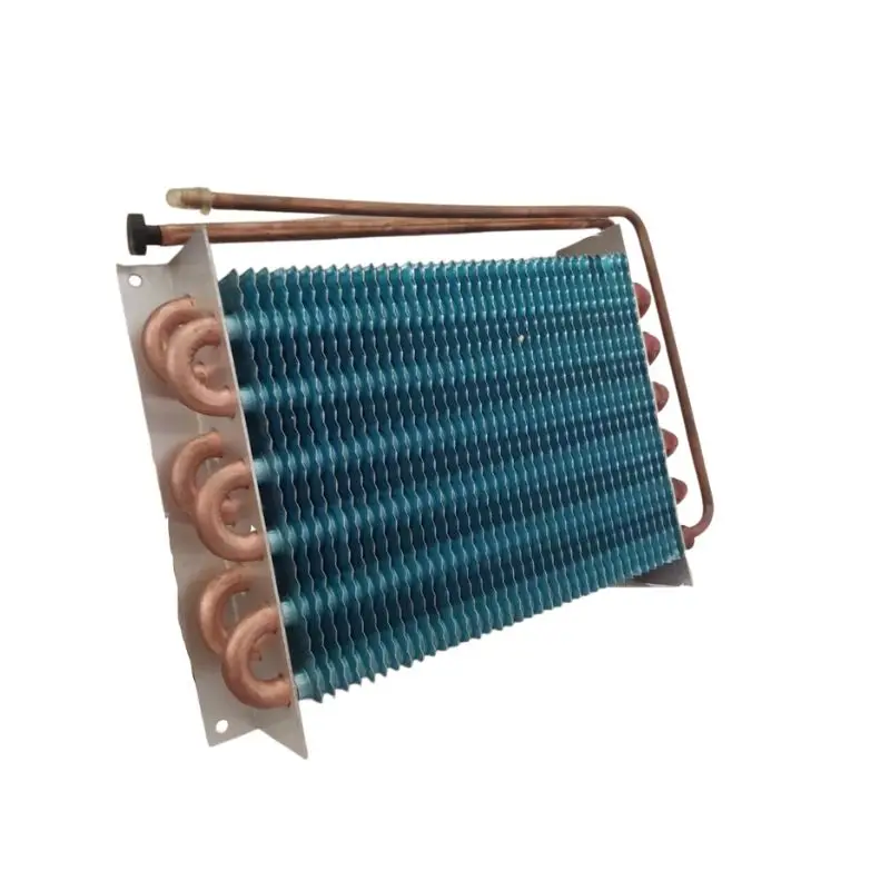 Refrigerator cooling display case custom long fin evaporator