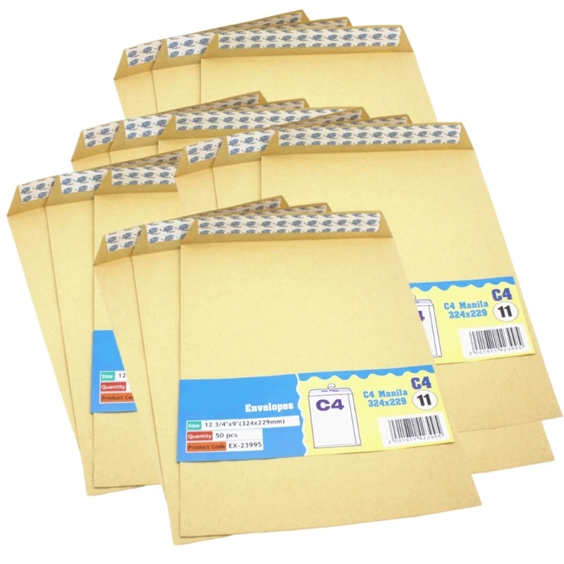 50x Krafts Paper Envelope Skylines Envelope Self-Adhesive Envelopes Letter Envelope Brown Mailing Bag For Office Dropshipping