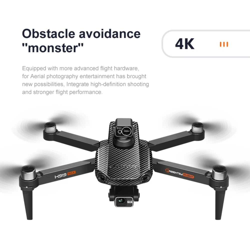 

K919 MAX GPS Drone 4K Professional HD Dual Camera 5G Wifi 360° Obstacle Avoidance Brushless Foldable Quadcopter RC Drone
