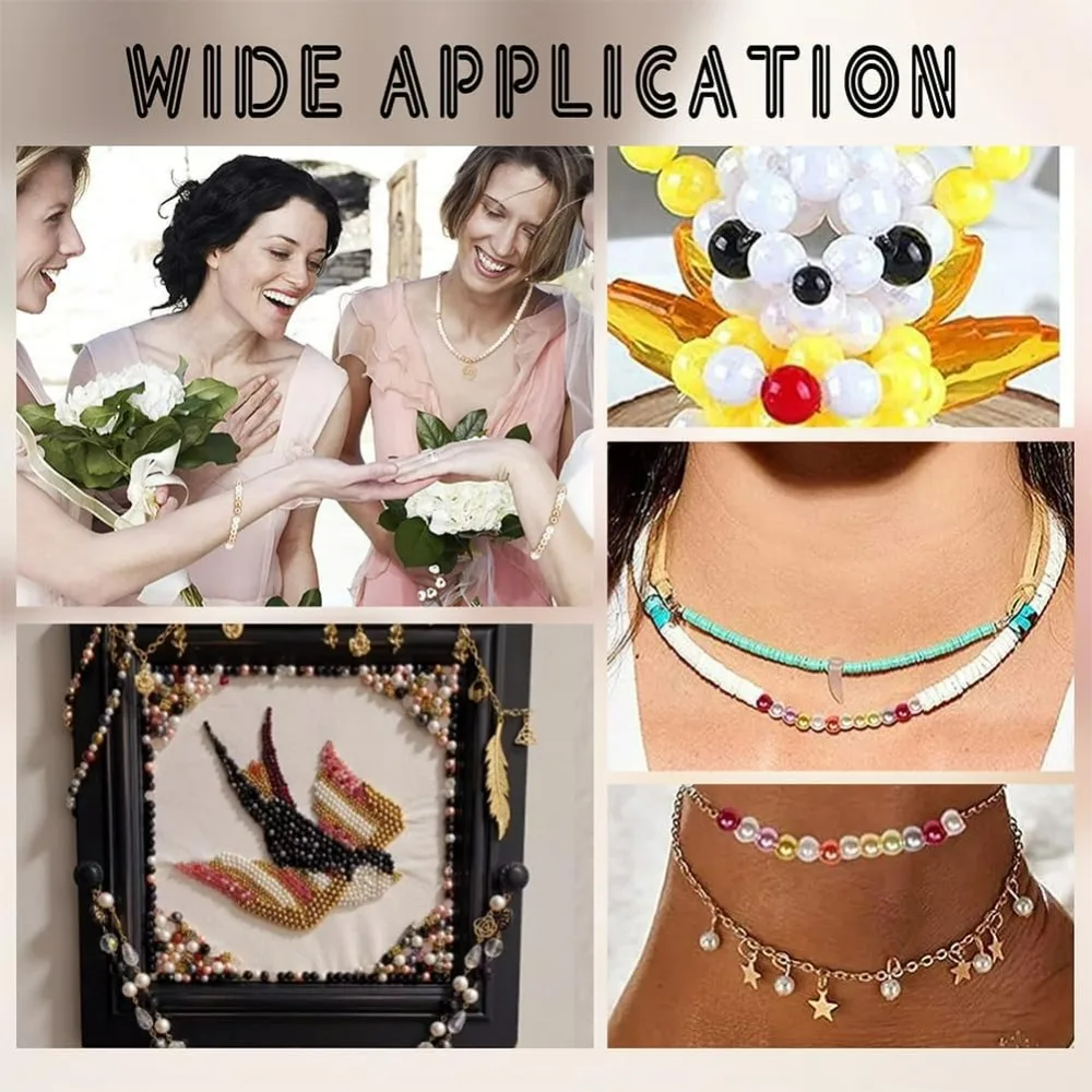 1060 قطعة 4 أحجام الزجاج حبات اللؤلؤ 3/4/6/8 مللي متر الجولة فضفاض الخرز ل أساور القلائد صنع المجوهرات 0.51 مللي متر حفرة #6