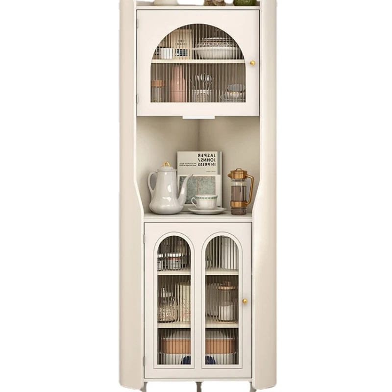 XL Glass Door Small Wine Cabinet Restaurant Corner Tea Cabinet Stone Plate Sideboard Cabinet Light Luxury