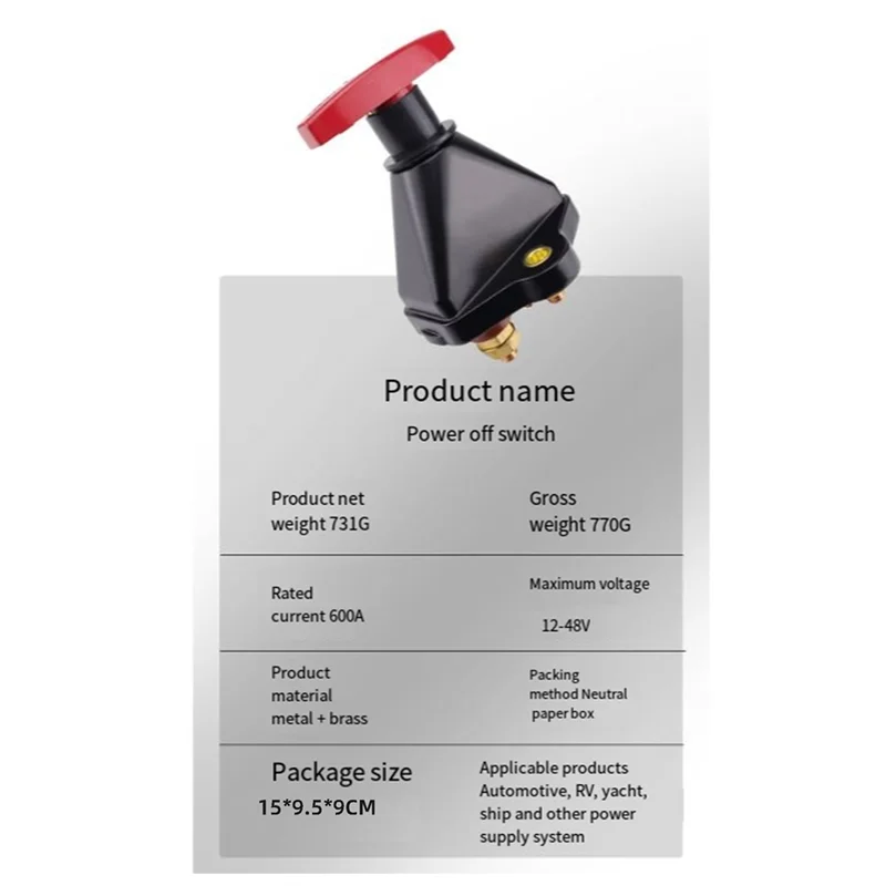 

Cp-3183 Трехногий сильноточный источник питания 12 В-48 В, отключатель аккумулятора для автомобиля, авто, яхты, лодки-AT80