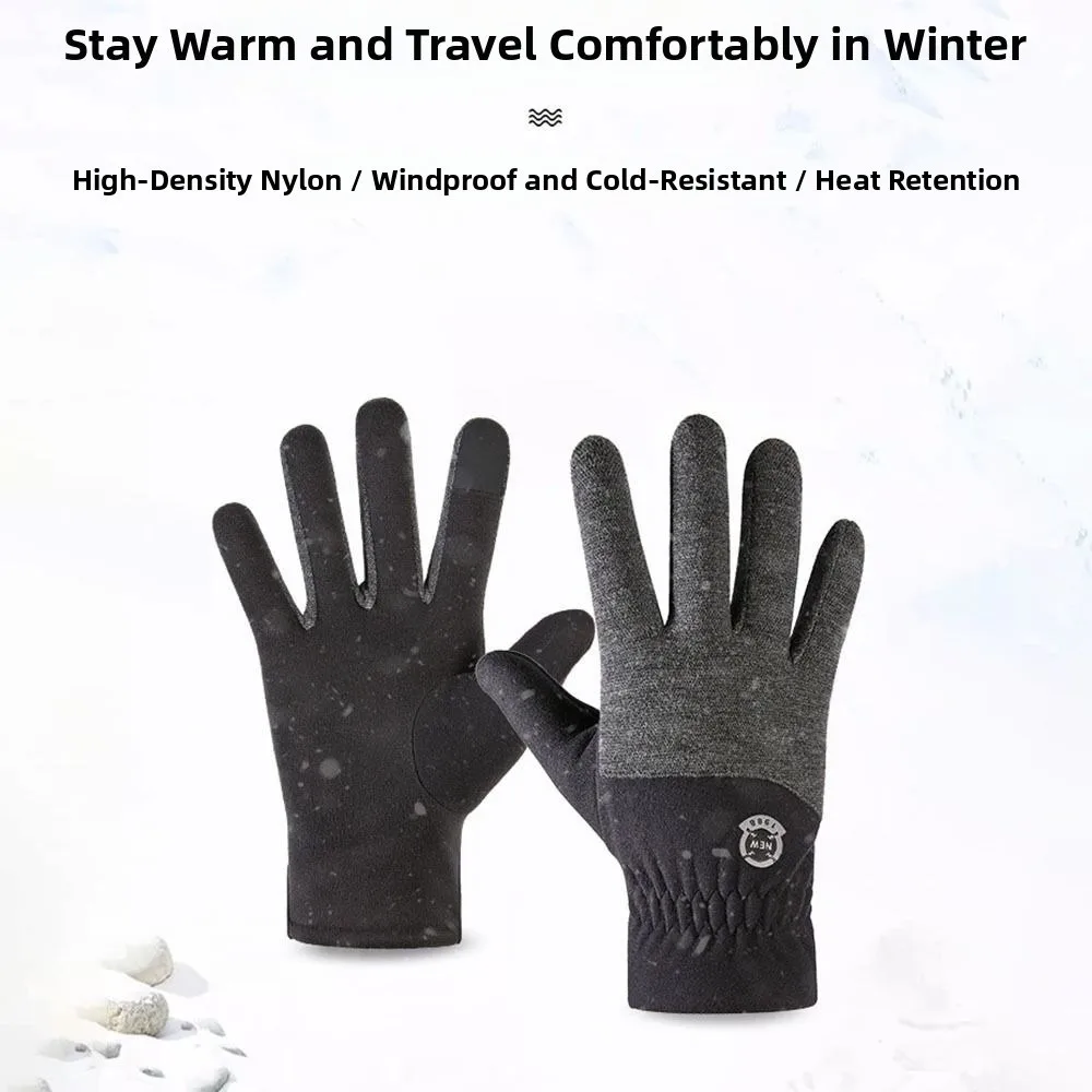 

Fashion Warm Snowboard Gloves Full Fingers Thickening Touch Screen Gloves Velvet Gloves Winter