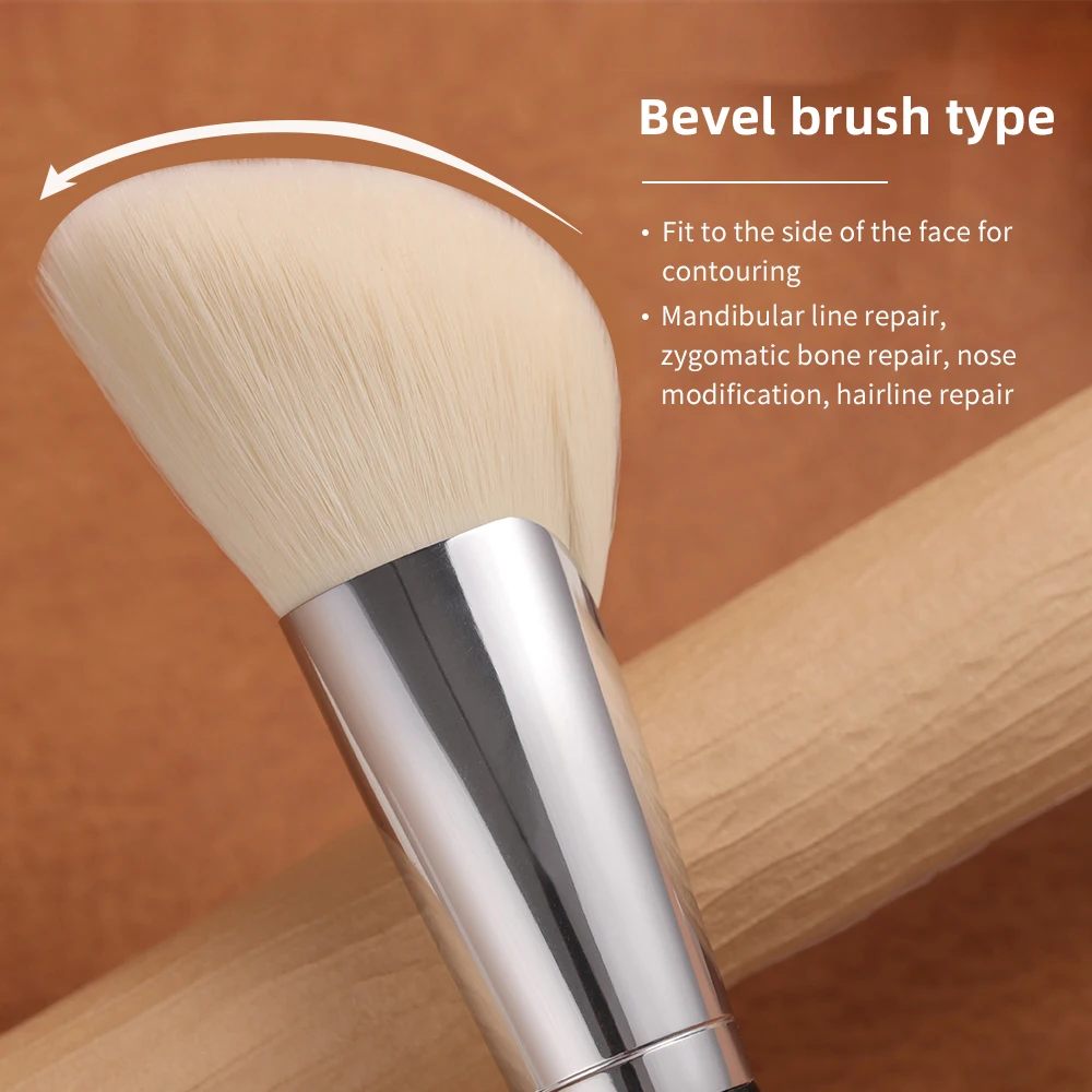 OVW 1PCS Angled Contour Brush Face Cheek Overall Setting Brush Makeup Contour Brush of Powder Brush Cosmetic Beauty Make Up Tool