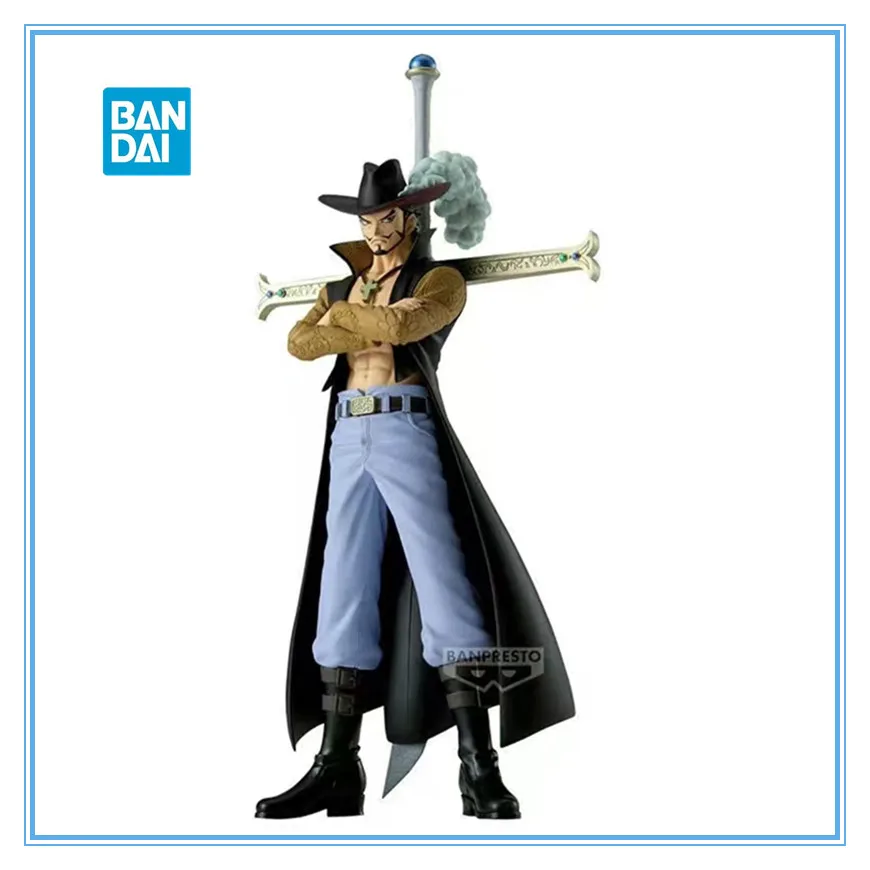 

Bandai Original Banpresto Anime ONE PIECE DXF Dracule Mihawk PVC Action Figure Collectible Model Toy Gifts