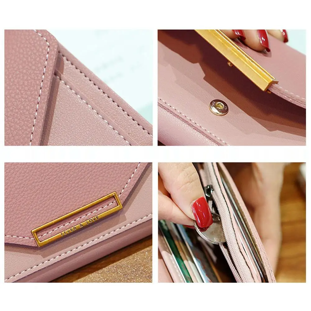 Fashion Phone Pocket Clutch Hasp Wallet Long Wallets Purse Money Bag