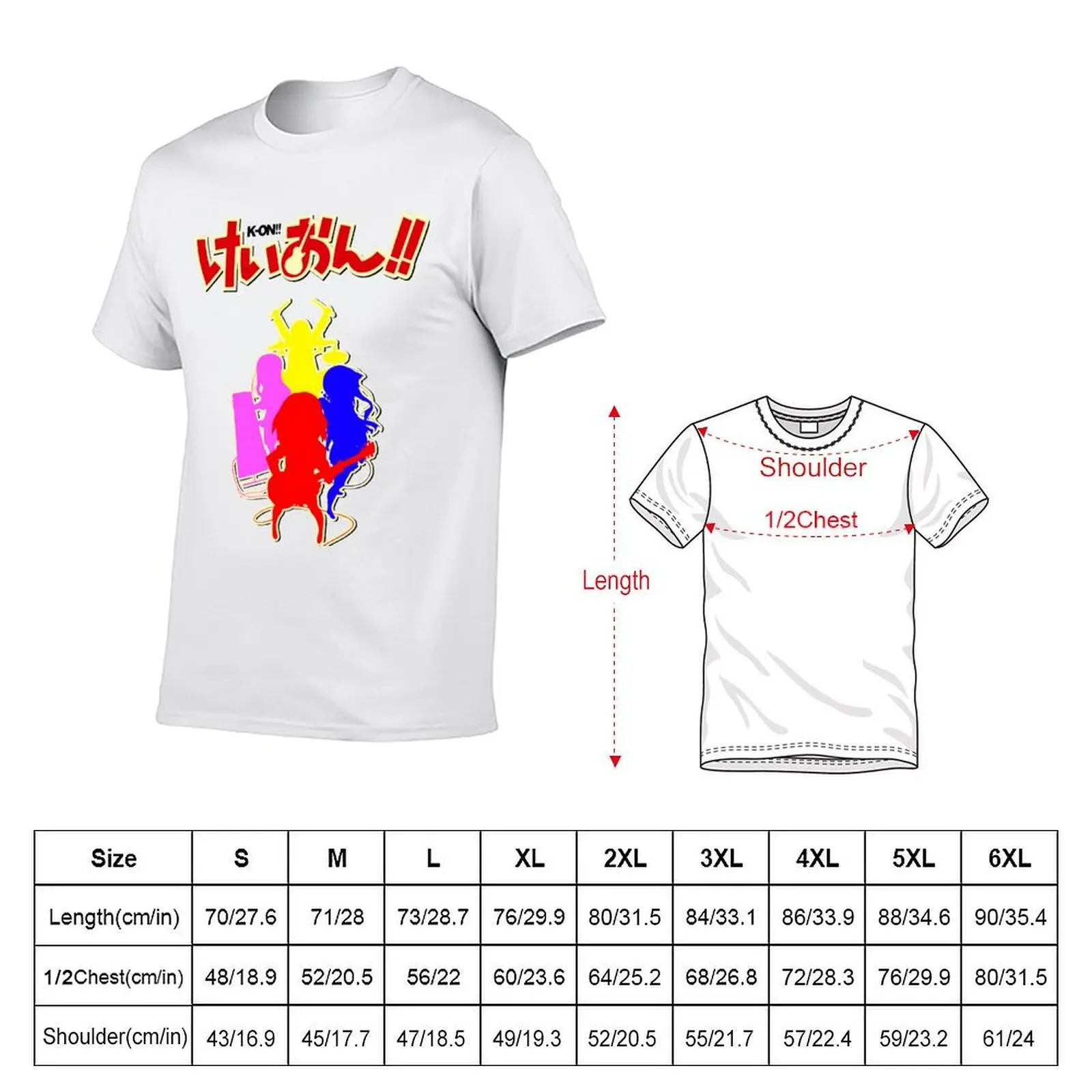 قمصان قطنية ثقيلة تي شيرت قطن رجل رجل قميص تي شيرت رجل عادي لحزمة K-ON! !