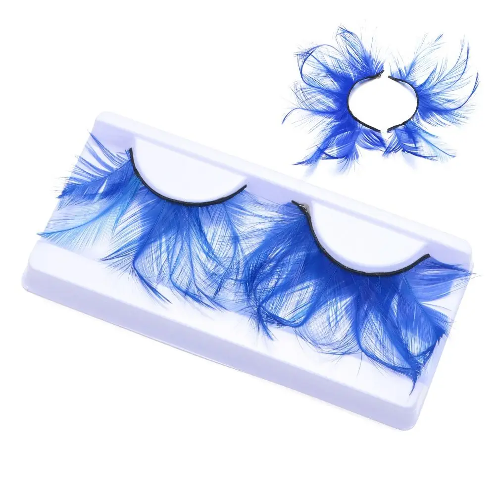 ハロウィンつけまつげまつげエクステンションフェザーまつげエクストラロンググリーンフェザーつけまつげパーティー