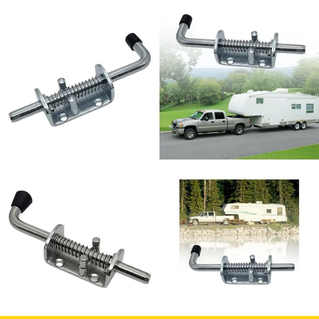 

SZCH Heavy Duty Trailer Door Latches Spring Loaded Locking Pin 2 Type for Camping Car