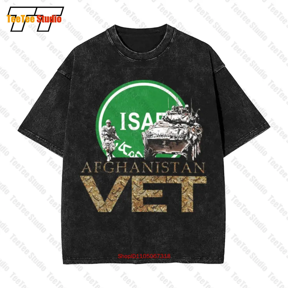 

Afghan Vet Isaf Crest Isa Afghanistan Vintage Oversized T-Shirt KXR7