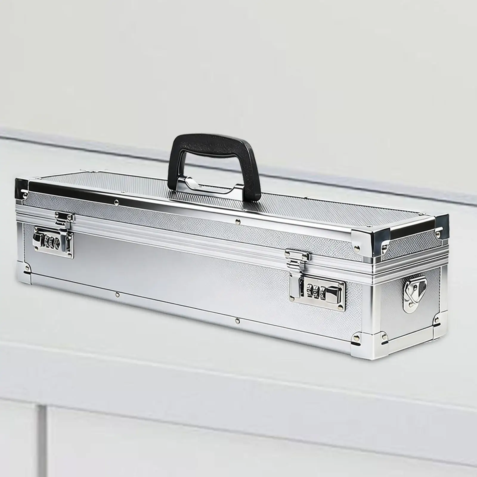 Portable Hard Briefcase for Chef Knives Aluminum Alloy Organizer Block Holder with Slots for Kitchen Tools Protection