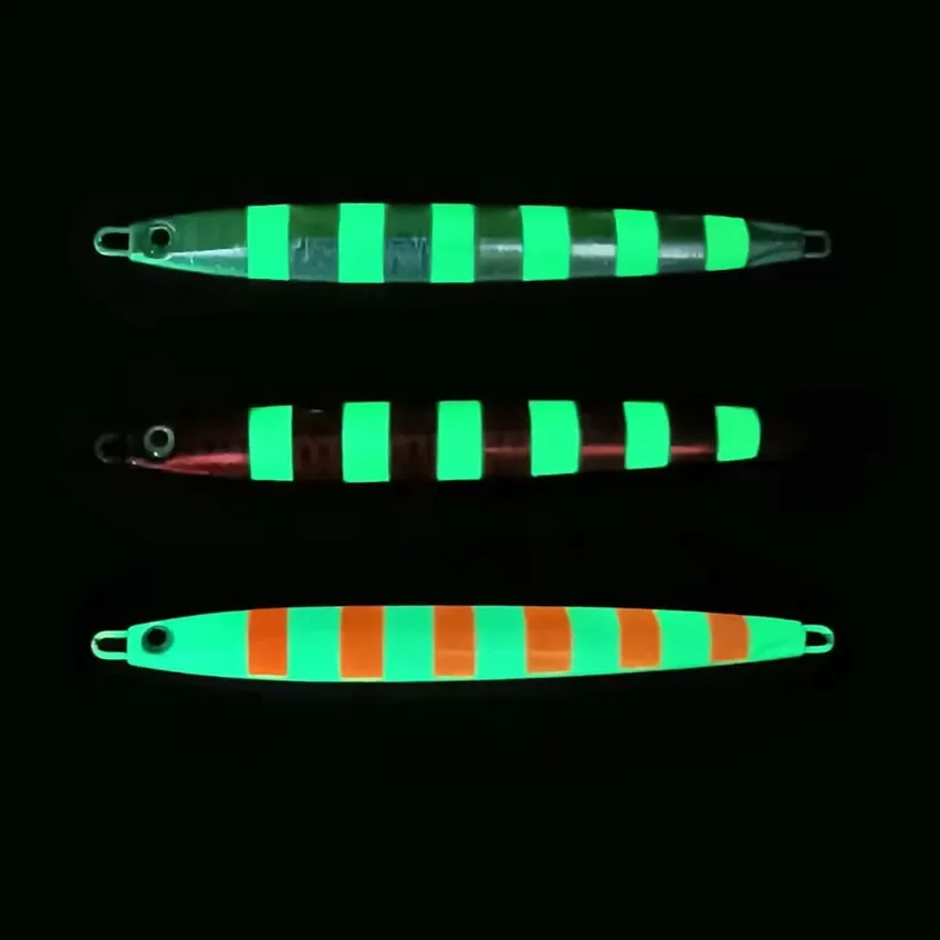 Señuelos de placa hierro 80 g hundimiento rápido para pesca marina luminiscente - imagen 5