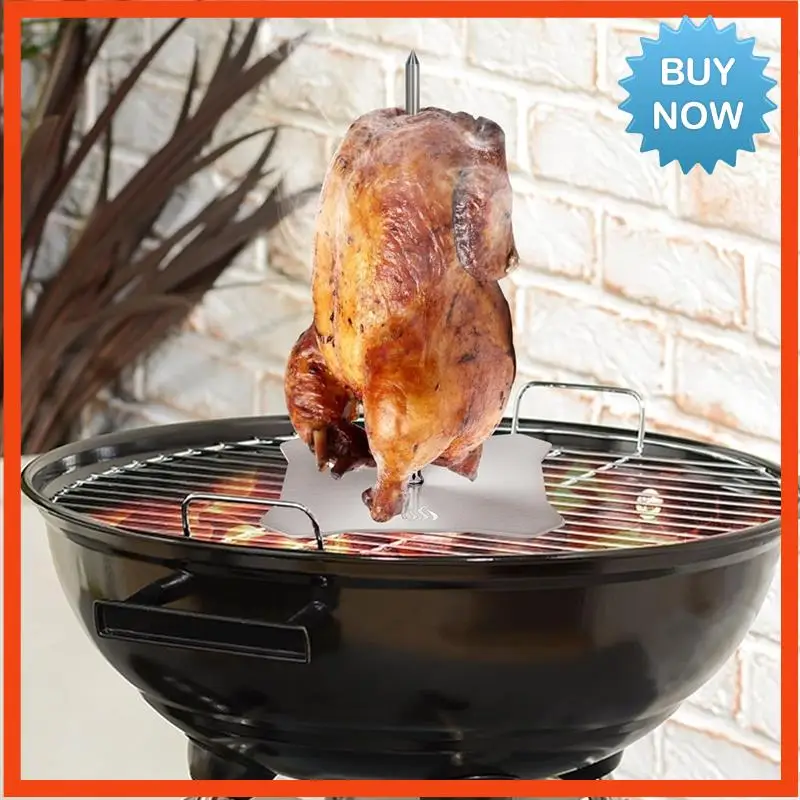 BISM Stainless Steel Vertical Meat Spit BBQ Skewer Stand For Enjoyable Indoor And Outdoor Grilling Experiences