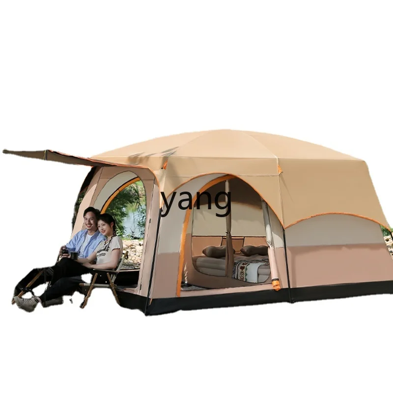 

L'm'm Tent Two-Bedroom One-Living Room Folding Portable Sunshade Beach Overnight Camping Equipment Full Set