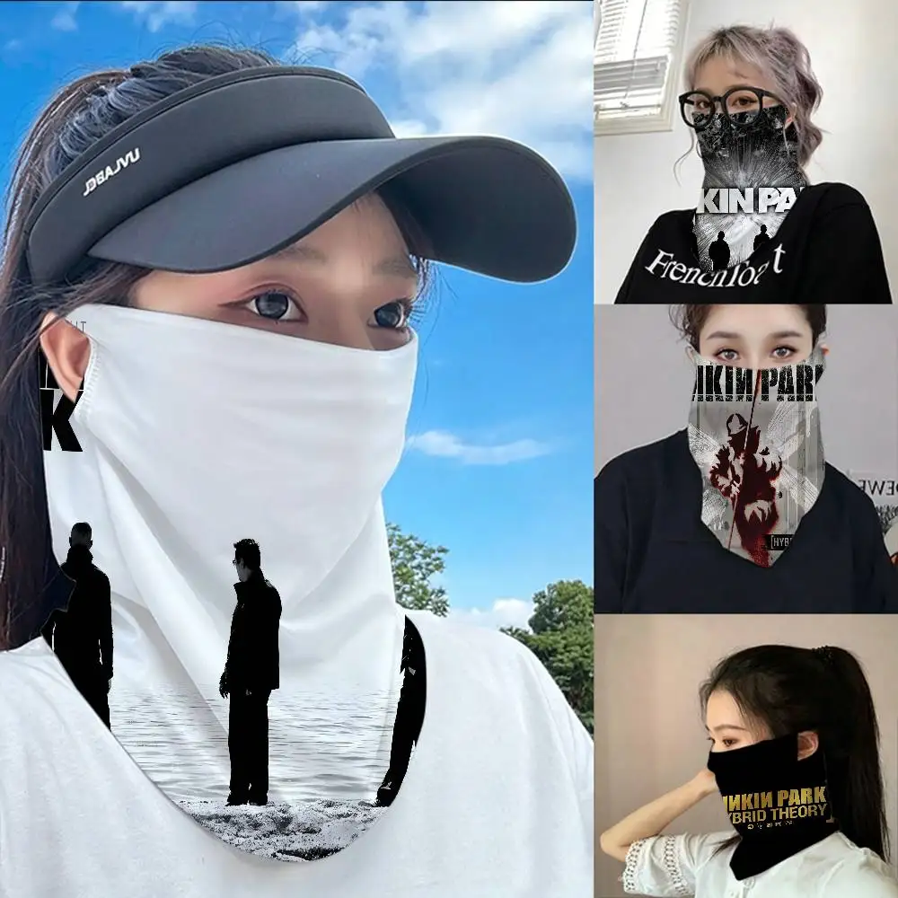 Band L-Linkin Cool P-park Windproof Full Face Mask Warm Neck Gaiter for Skiing Motorcycle Cycling Sports